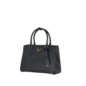 PRADA LARGE GALLERIA SAFFIANO LEATHER BAG IN BLACK 32CM