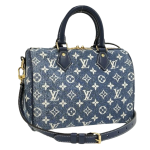LOUIS VUITTON NAVY BLUE SPEEDY BANDOULIÈRE 25 (2)
