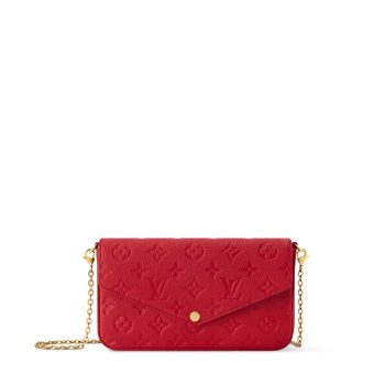 LOUIS VUITTON FÉLICIE POCHETTE SCARLET RED