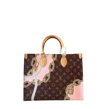 LOUIS VUITTON ON THE GO BAG DAMIER BROWN 33CM