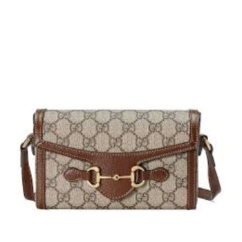 GUCCI HORSEBIT 1955 MINI BAG BROWN 18CM