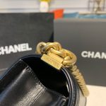 Chanel Boy Handbag Gold Toned Hardware Black For Women (6)