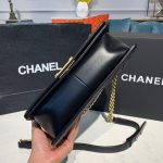 Chanel Boy Handbag Gold Toned Hardware Black For Women (6)