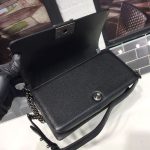 Chanel Boy Handbag Silver Hardware Black (9)
