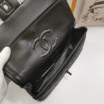 Chanel Chevron Classic Handbag Black Hardware Black 10.2in26cm (5)