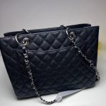 Chanel Classic Tote Bag Silver Hardware Black (4)