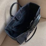 Chanel Large Deauville Pearl Tote Bag Black (5)