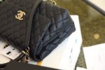 Chanel Large Flap Bag With Top Handle Black For Women (6)