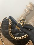 Chanel Small Hobo Bag Gold Hardware Black (5)