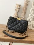 Chanel Small Hobo Bag Gold Hardware Black (5)