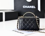 Chanel Small Vanity Case Black For Women 6.7in17cm (1)
