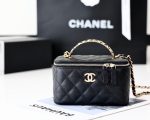Chanel Small Vanity Case Black For Women 6.7in17cm (1)
