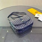 GOYARD GOYARDINE BELVEDERE PM MESSENGER BAG NAVY 21CM (1)