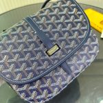 GOYARD GOYARDINE BELVEDERE PM MESSENGER BAG NAVY 21CM (1)