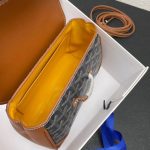 GOYARD SAIGON SOUPLE MINI BAG GOYARDINE CANVAS BLACK AND BEIGE 25CM (1)