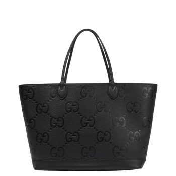 GUCCI BLACK JUMBO GG LARGE TOTE BAG 40CM