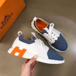 HERMES DEPART SNEAKER WHITE BLUE (6)