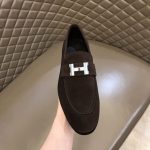 Hermes Paris Suede Loafer Brown For Men (1)