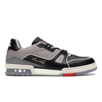 LOUIS VUITTON TRAINER SNEAKER MIX OF MATERIALS BLACK/BROWN