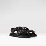 Louis Vuitton LV x TM LV Sunset Flat Comfort Sandal Black (5)