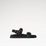 Louis Vuitton LV x TM LV Sunset Flat Comfort Sandal Black (5)