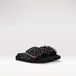 Louis Vuitton LV x TM Pool Pillow Flat Comfort Mule Black (5)