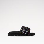 Louis Vuitton LV x TM Pool Pillow Flat Comfort Mule Black (5)