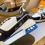 Louis Vuitton Trainer Sneaker BlackWhite Virgil Abloh For Men LV (5)