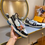 Louis Vuitton Trainer Sneaker BlackWhite Virgil Abloh For Men LV (5)