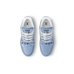Louis Vuitton Trainer Sneaker Blue For Men (4)