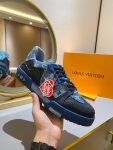 Louis Vuitton Trainer Sneaker Monogram Denim Blue NigoVirgil Abloh For Men (7)