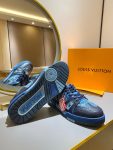 Louis Vuitton Trainer Sneaker Monogram Denim Blue NigoVirgil Abloh For Men (7)