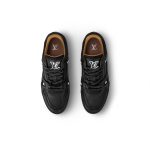 Louis Vuitton Trainer Sneaker Noir For Men (4)