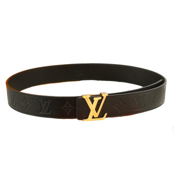 LOUIS VUITTON'S SHADOW 40MM REVERSIBLE BELT GOLD BUCKLE - 105CM - 90EU