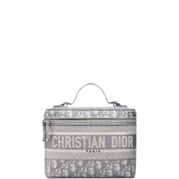 DIOR TRAVEL VANITY CASE GREY MONOGRAM 29CM