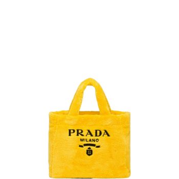PRADA TERRY TOTE BAG YELLOW 41CM