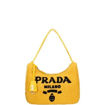 PRADA RE-EDITION 2000 TERRY MINI BAG YELLOW 22CM