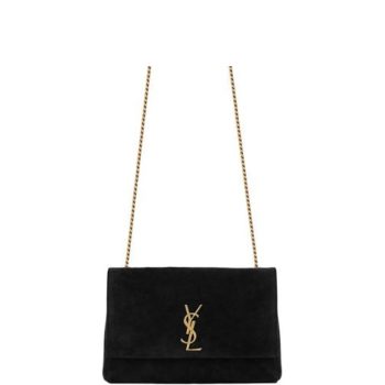 SAINT LAURENT KATE MEDIUM REVERSIBLE CHAIN BAG IN SUEDE AND SMOOTH LEATHER