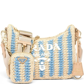 PRADA LOGO BEIGE RE-EDITION 2005 BAG