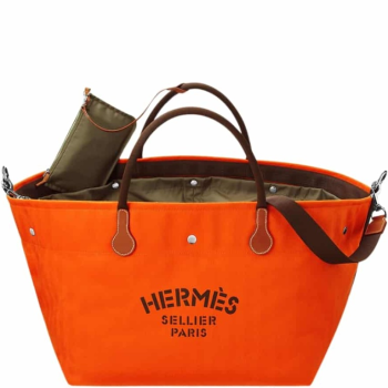 HERMES BAG ORRANGE FOURRE TOUT DU CAVALIER 42CM