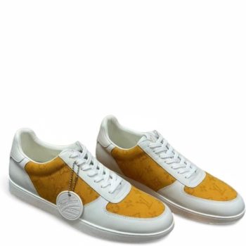 LOUIS VUITTON RIVOLI SNEAKER MONOGRAM METALLIC CANVAS YELLOW/WHITE