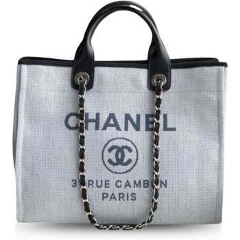 CHANEL'S GRAY DEAUVILLE TOTE