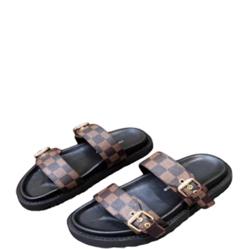 LOUIS VUITTON WOMEN’S BOM DIA FLAT MULE BROWN