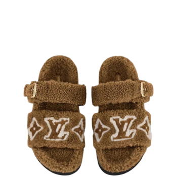 LOUIS VUITTON WOMEN’S PASEO FLAT COMFORT MULE COGNAC