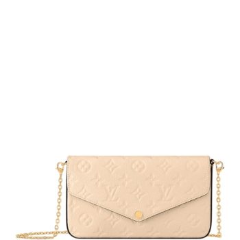 LOUIS VUITTON FELICIE POCHETTE BAG CREAM 21CM