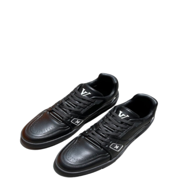 LOUIS VUITTON TRAINER SNEAKER MIX OF MATERIALS BLACK