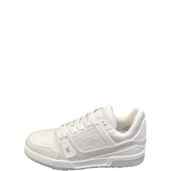 LOUIS VUITTON TRAINER SNEAKER MONOGRAM PATENT CANVAS WHITE VIRGIL ABLOH