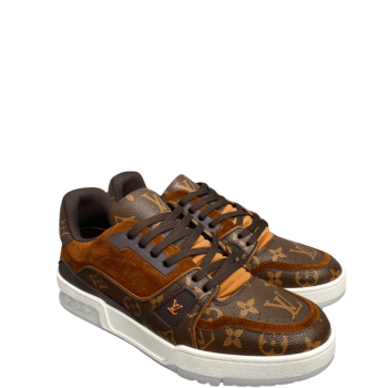 LOUIS VUITTON TRAINER SNEAKER MONOGRAM CANVAS BROWN VIRGIL ABLOH