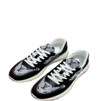 LOUIS VUITTON RUN AWAY SNEAKER IRIDESCENT TEXTILE BLACK