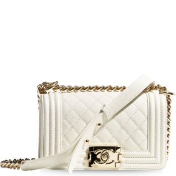 CHANEL BOY FLAPBAG WHITE
